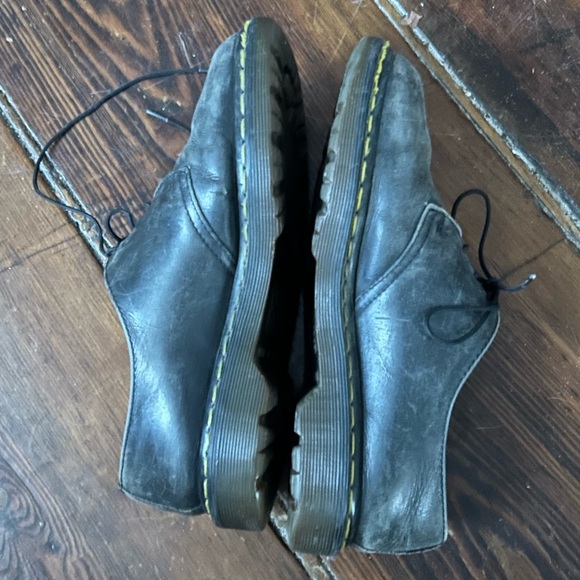 Vtg Doc Martens 1461 Oxfords Sz US 6 Black Leather Made In England Grunge Rock - Picture 2 of 5